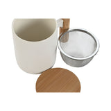 TASSE AVEC FILTRE POUR INFUSIONS HOME ESPRIT BLANC ACIER INOXYDABLE PORCELAINE 360 ML